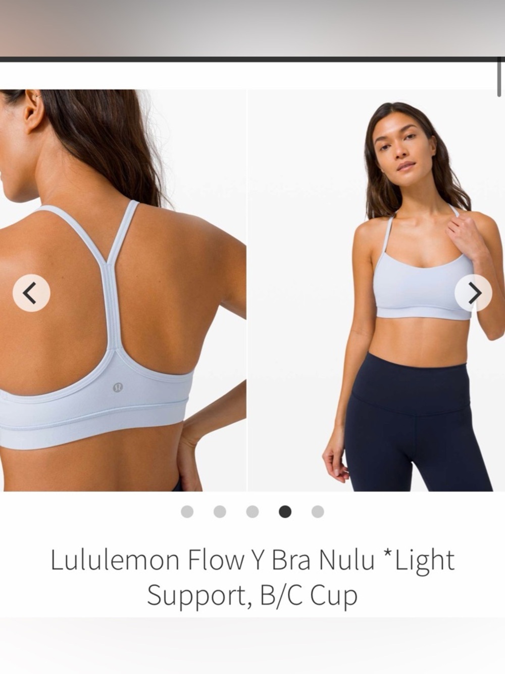 lululemon athletica Flow Y Bra Nulu in light blue - Light Support